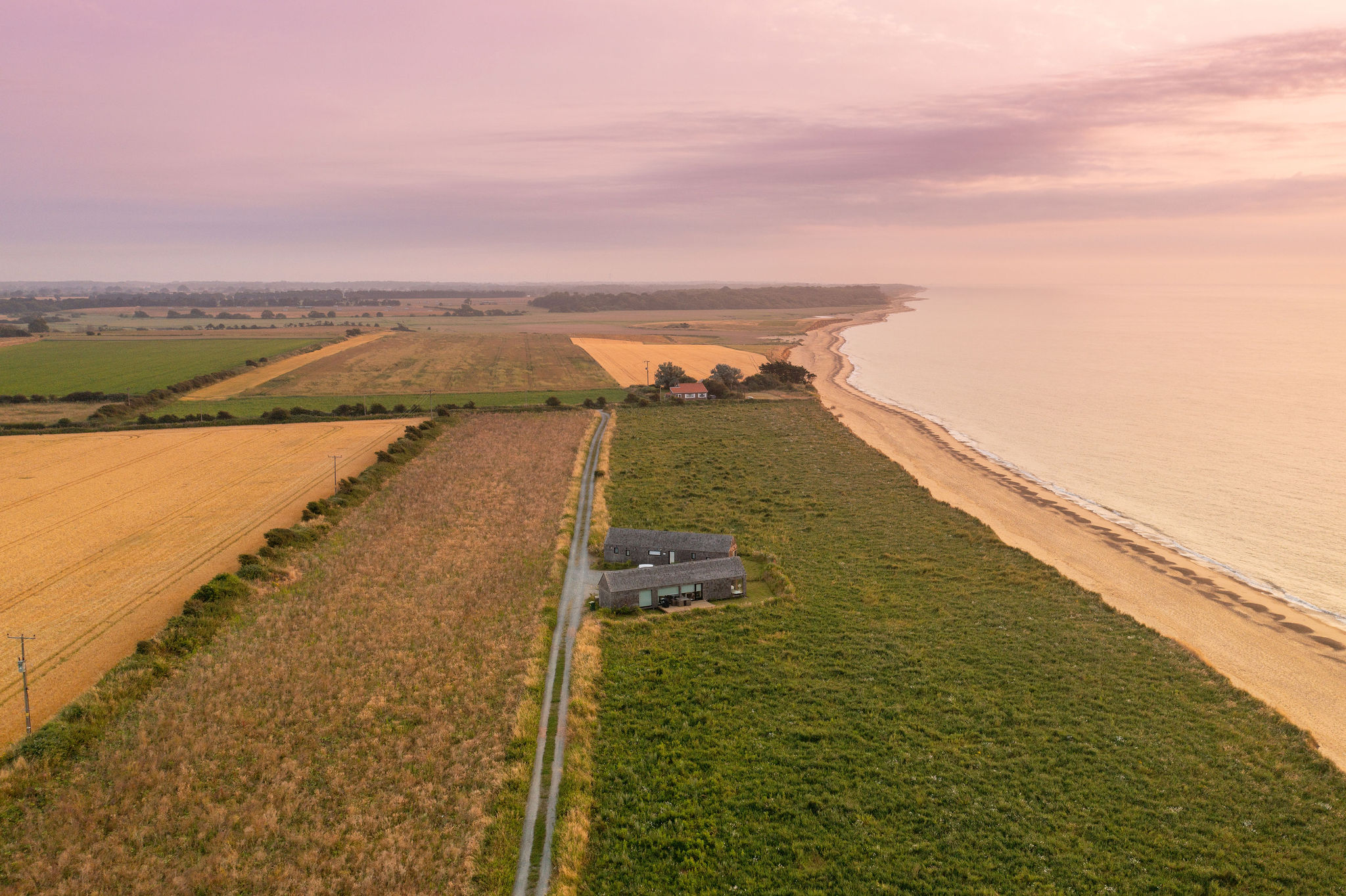 Easton Bavents beach from above