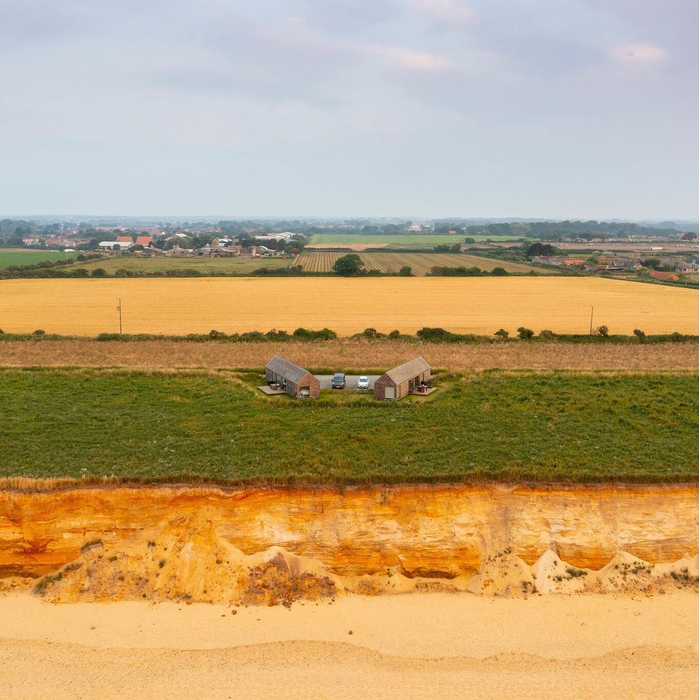 Easton Bavents beach from above