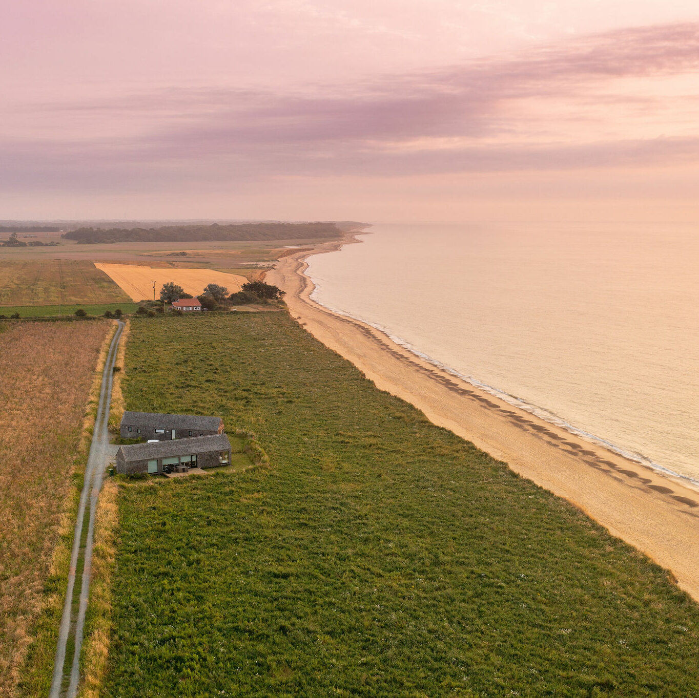 Easton Bavents beach from above