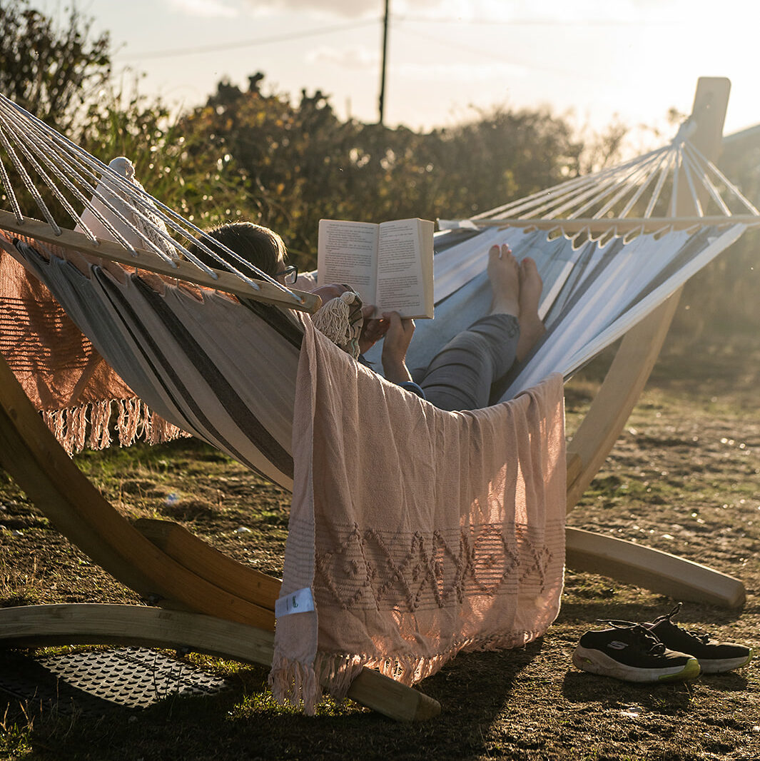 Relax in hammock with a view